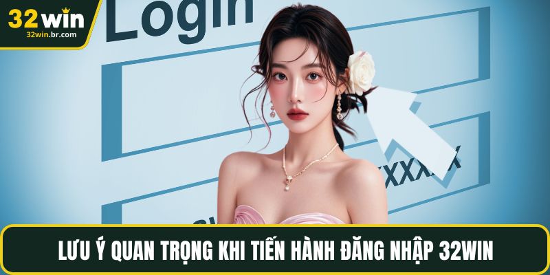 Lưu ý quan trọng khi tiến hành đăng nhập 32WIN